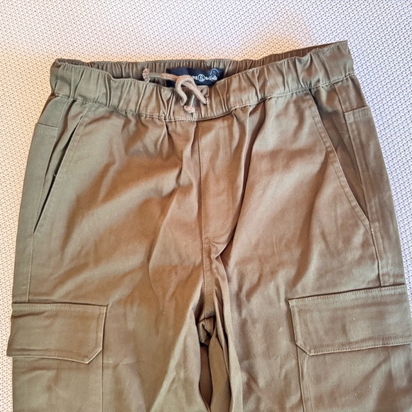 TREASURE & BOND Khaki Tan Women's Thick Canvas Cargo Jogger Pants - Picture 6 of 12